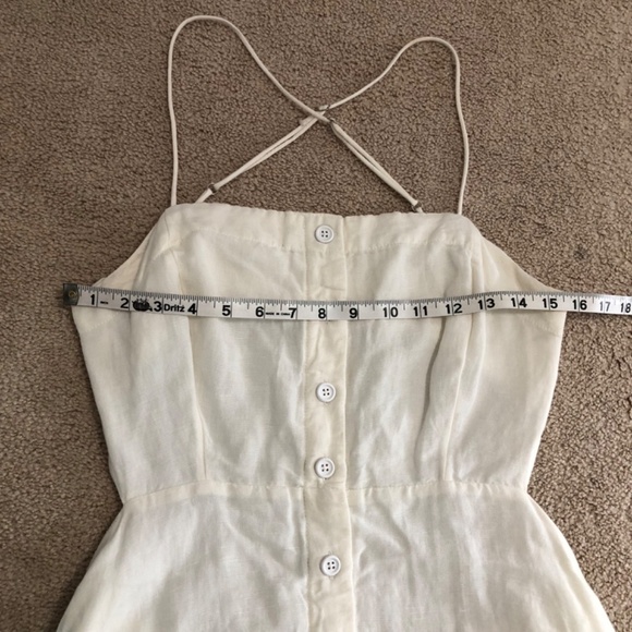 Maeve Anthropologie Linen Colorblock Open Back Midi Dress M - Picture 14 of 15